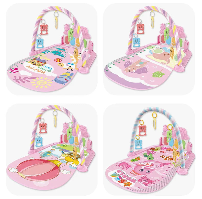 Baby Musik Spieldecke Krabbeldecke Neugeborenen Teppich Pedal Klaviertastatur Baby Fitness Rack Spielmatte Krabbelspielkissen Spielzeug Geschenk