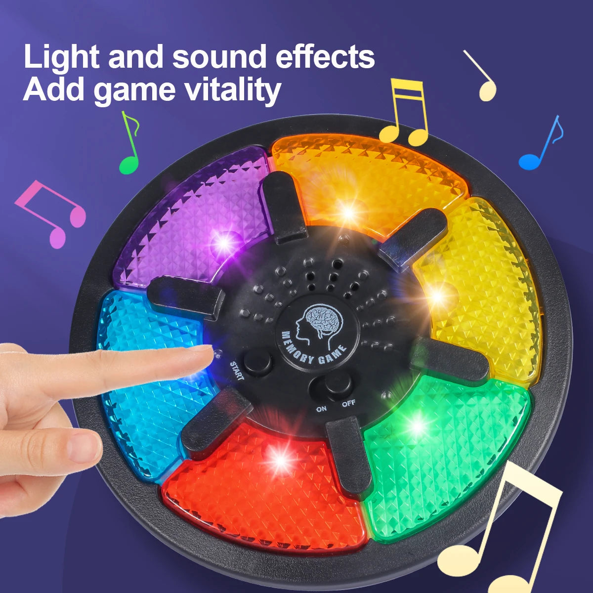 Puzzle and Memory Training Machine - Parent child Interactive Thinking Development Brain Toy - Creative Flash Sound - Mini Elect
