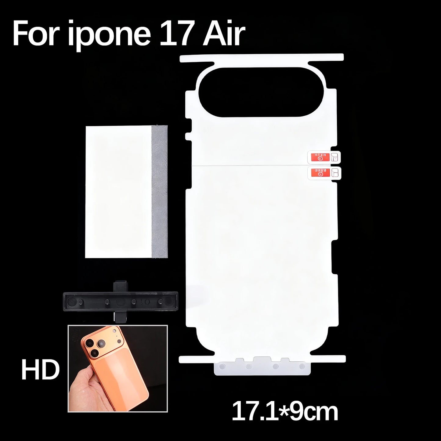 For iPhone 17 Pro Max Air 17Pro 17PM 17Air HD Side Frame Back Full Coverage Protective Film For iPhone17 Border Hydrogel Film - Shoppiline