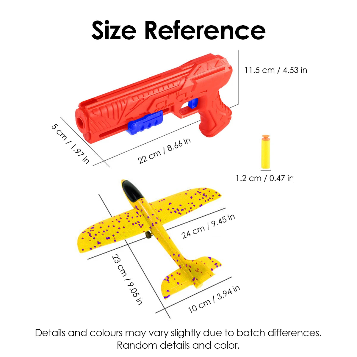 Kids Foam Aircraft 10M Launcher Catapult Glider Aircraft Gun Toy Children's Outdoor Game Soft Bullet Gun