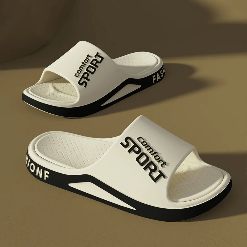 Fashion Men's Sandals Summer EVA Comfortable Anti-Slip Soft Soles House Slippers for Indoor Outdoor Wear Breathable Shower Slide