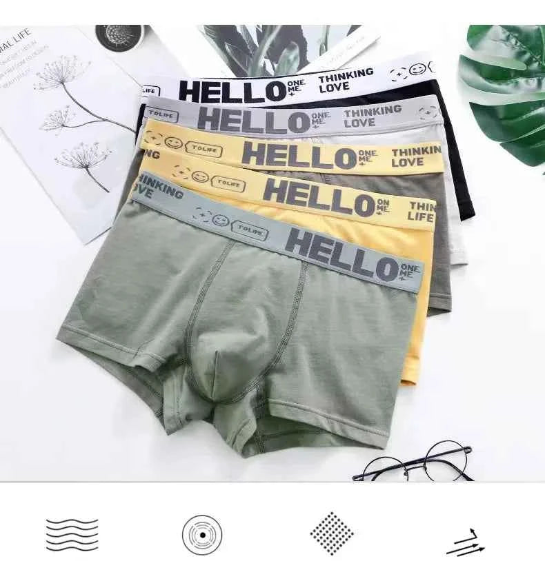 Men's Boxer Briefs Soft Comfortable Breathable Lightweight Daily Wear Male Underpants