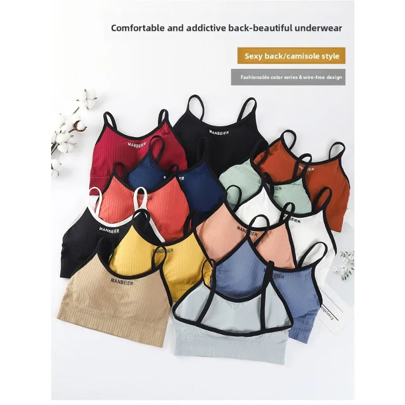 New Sports Bra for Women Gym Sexy Crop Top Bra Women Cotton Underwear Soft Comfort Tube Tops Female Brassiere Tops for Girls
