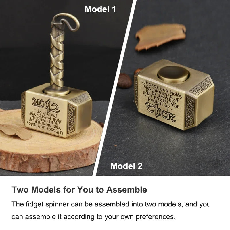 Kreisel-Fidget-Spinner aus Metalllegierung für Erwachsene, Anti-Stress-Spielzeug, Fingergyroskop, Anti-Angst-Metallhammer-Spielzeug