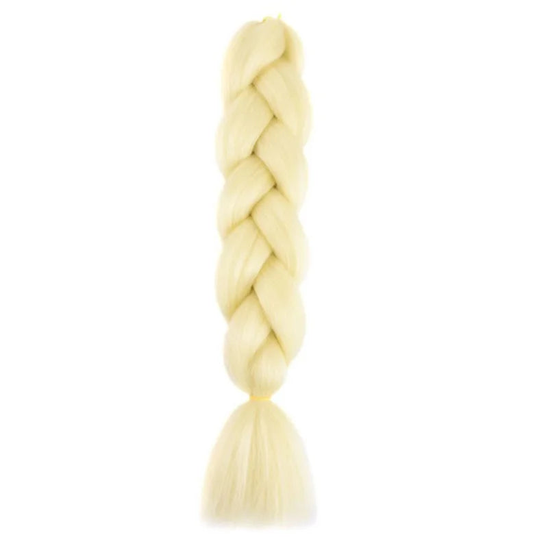 Extensions de cheveux synthétiques de 24 pouces, texture lisse Yaki, pour tresses Jumbo, boîte longue, pour femmes, Dreadlocks