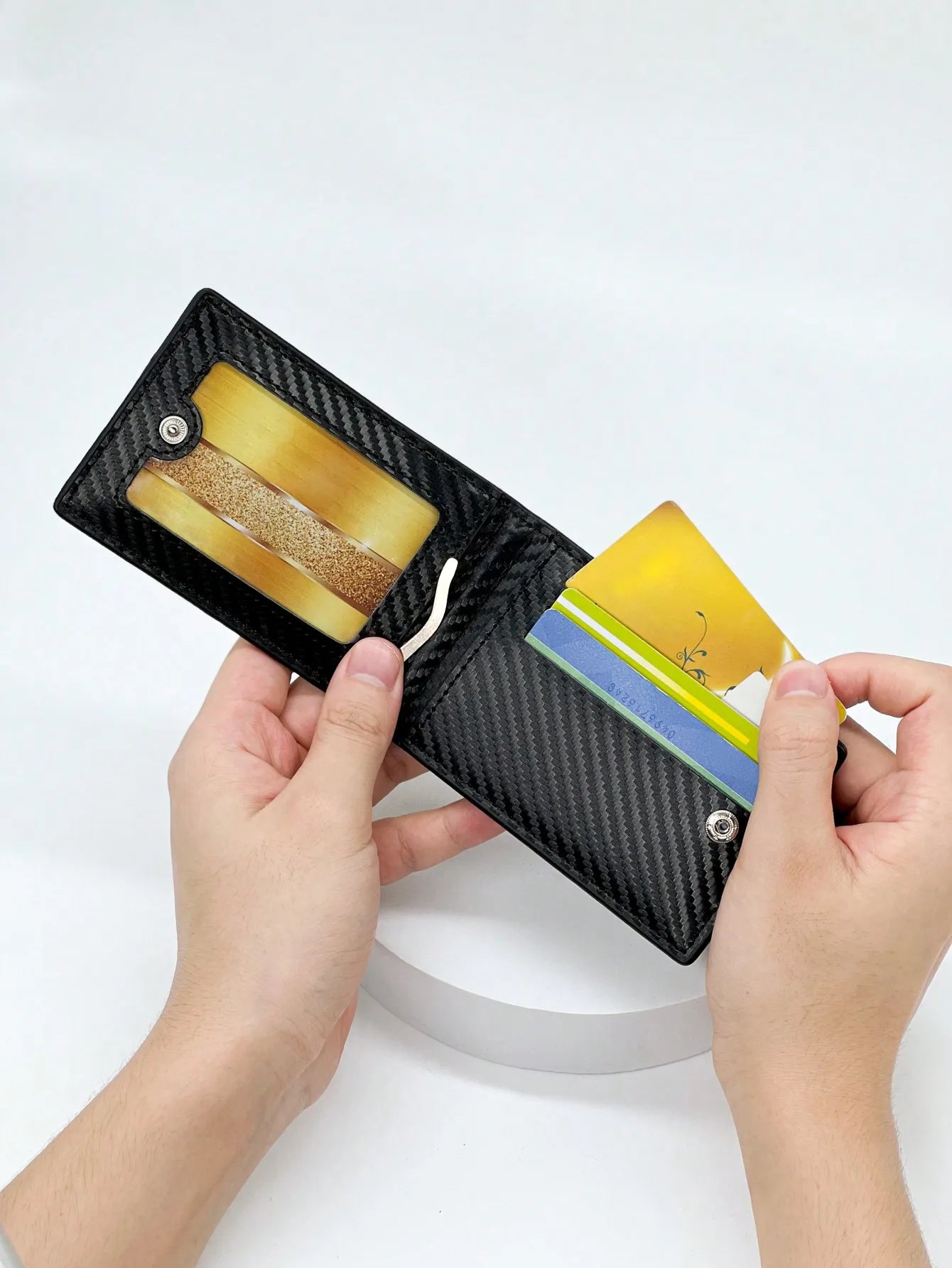 Rfid Carbon Fiber Men Wallets Man Card Holder Money Bag Slim Thin Mini Wallet Male Small Short Purse Black Walet Billfold Vallet