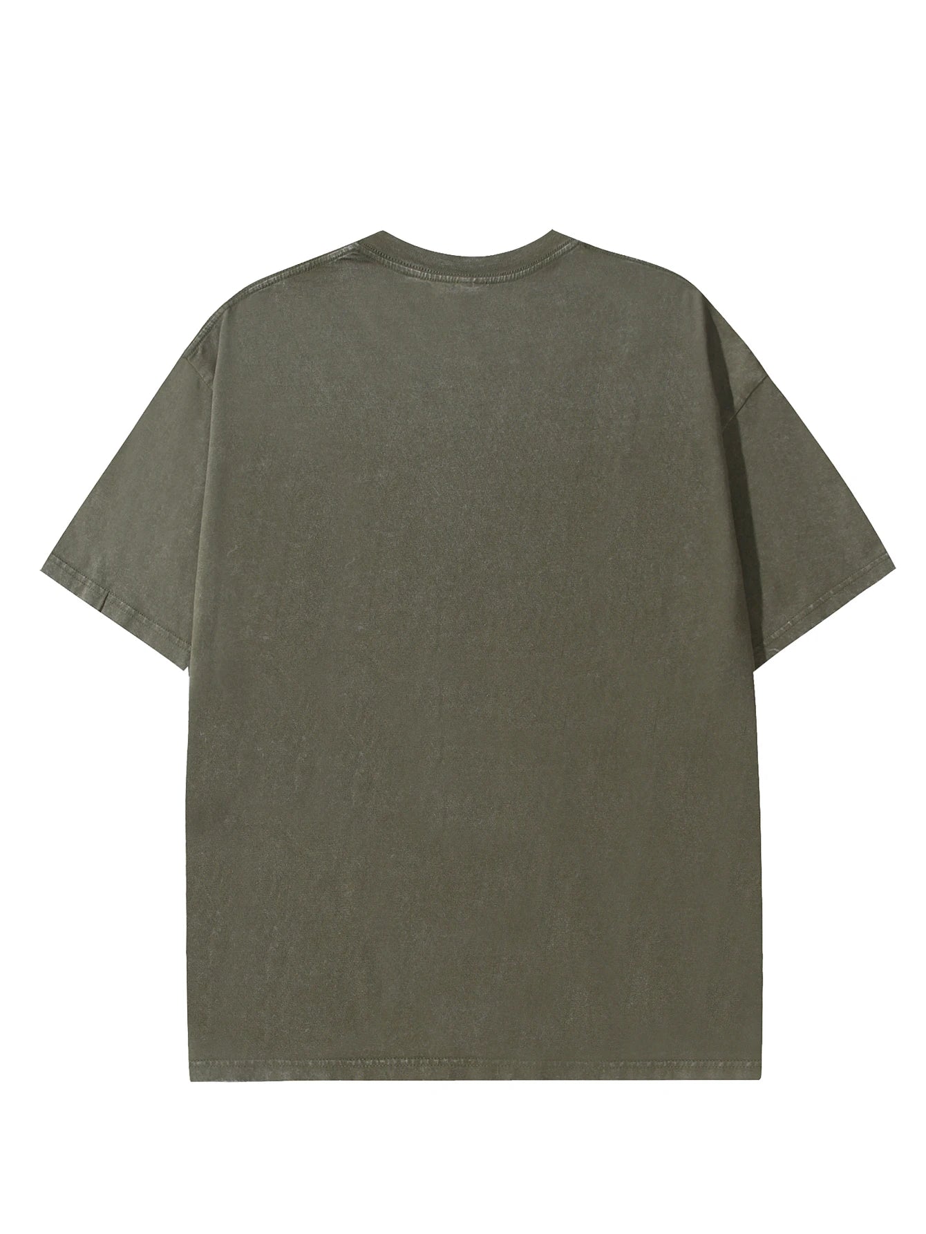 Herren Sommer Reine Baumwolle Distressed Retro Drop Shoulder T-Shirt Einfarbig Locker Lässig Atmungsaktives Herren Freizeit T-Shirt Oberteil