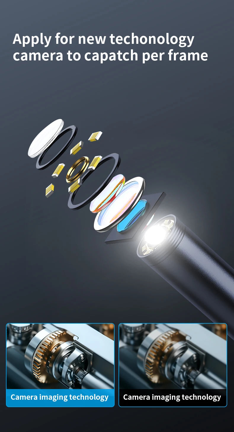 7MM TYPE-C Android Endoscope Camera IP67 Waterproof 6 LED Adjustable Borescope Mini Camera with 6 LEDs