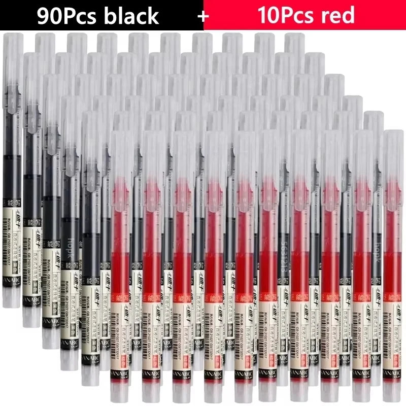 3-102Pcs/set High Quality Needle Type Gel Pens Straight Liquid Ballpoint Pen Kawaii Stationery School Office Supplies Writing