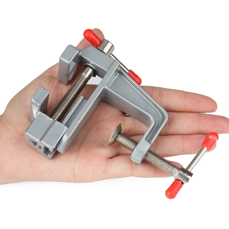 Small Jewelers Hobby  Clamp On Table Flat Pliers Tool Mini Vice Bench Vise Muliti-Funcational 3.5&quot Aluminum Miniature