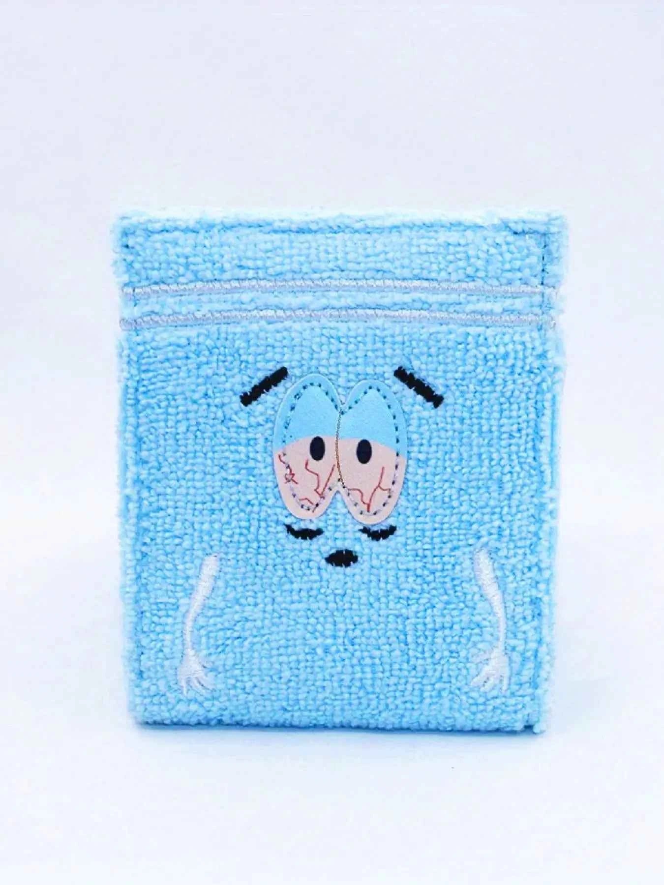 Towel cloth embroidered anime fashion wallet, designer personalized ID card holder