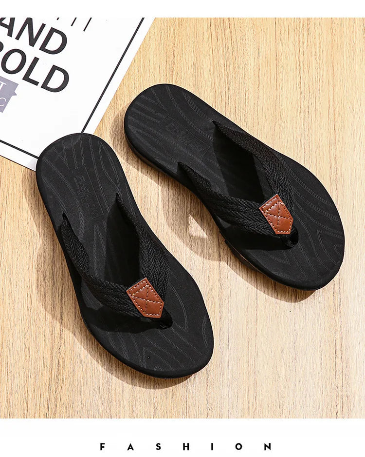 2025 High Quality Brand Men Flip Flops Summer Beach Flip Flops Men Fashion Breathable Casual Men Beach Slippers Summer Outdoor