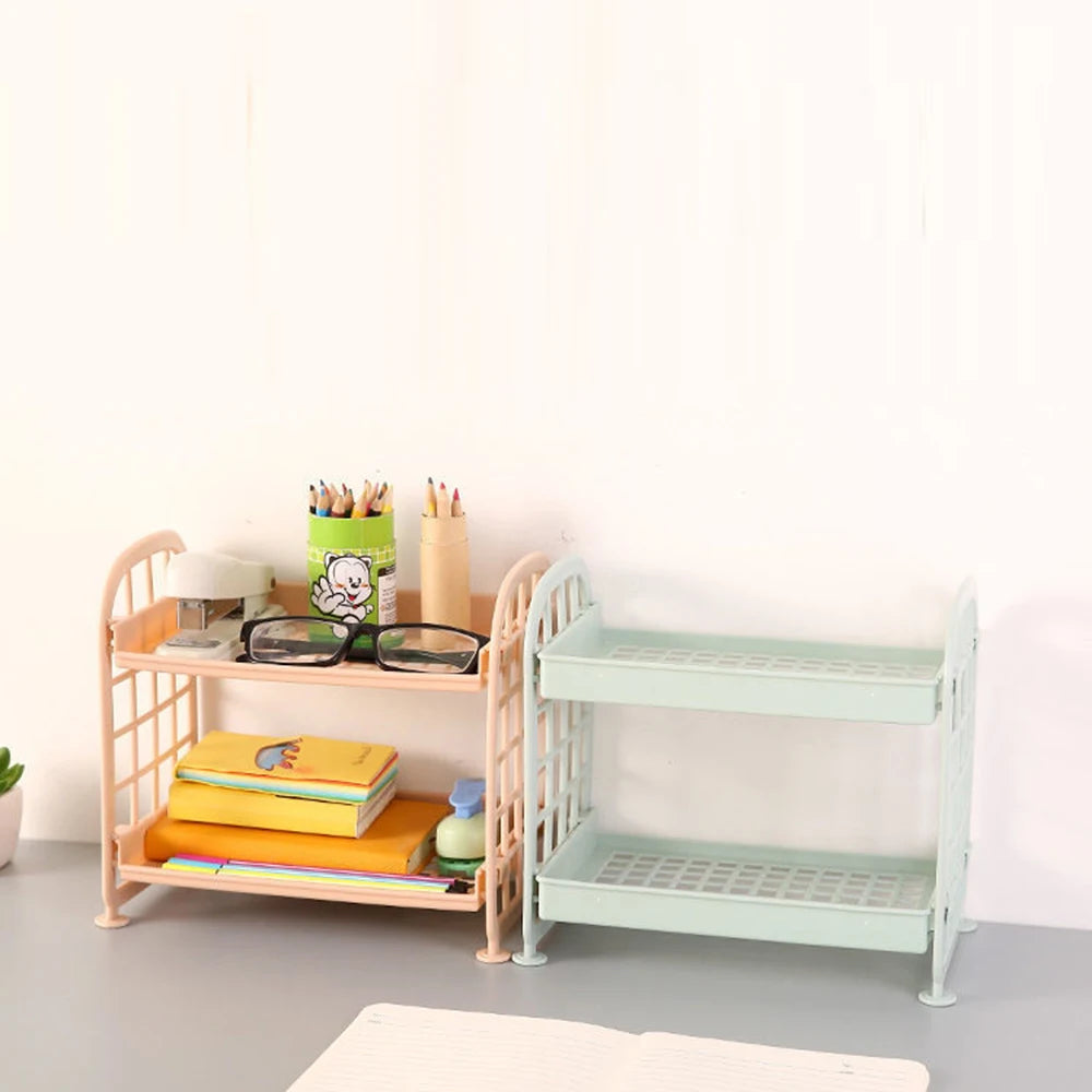 High Appearance Horizontal Desktop Storage Shelf Simple Multi-storey Dormitory Storage Shelf Computer Office Available