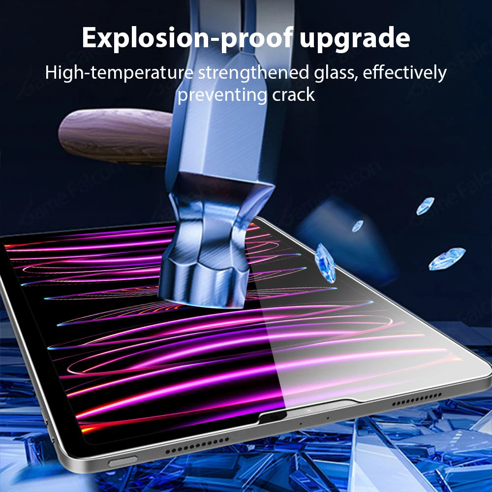 Tempered Glass Screen Protector For Ipad Pro 13 11th M5 M4 2025 12.9 A16 Air 11 5 4 M3 M2 10 9 9th 10th Generation Mini 7 6 Film