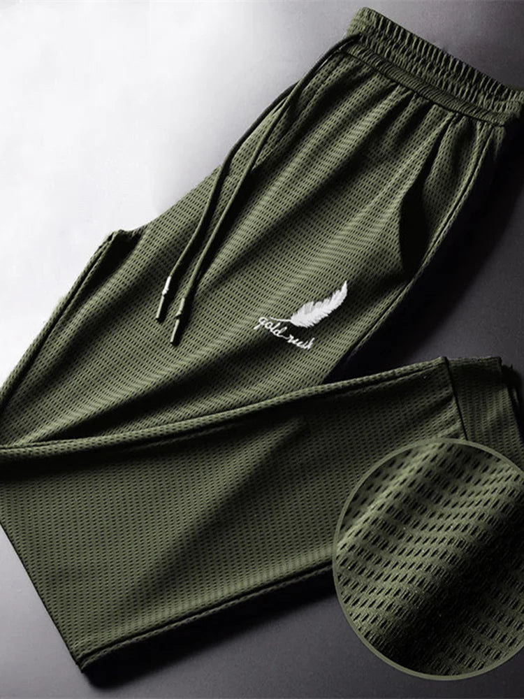 Men Quick Dry Pants Lightweight Hiking Jogging Trousers Breathable Workout Gym Ankle Joggers Athletic Running Pants Outdoor