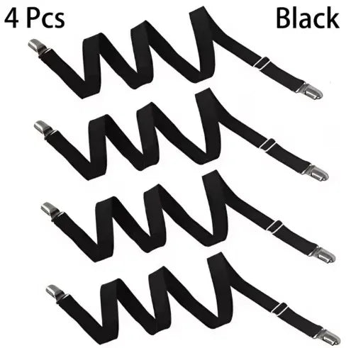4PCS Double Clip Sheet Fasteners - Versatile Sheet Clips for Bed Sheets and Sofa Covers with Non-slip Adjustment