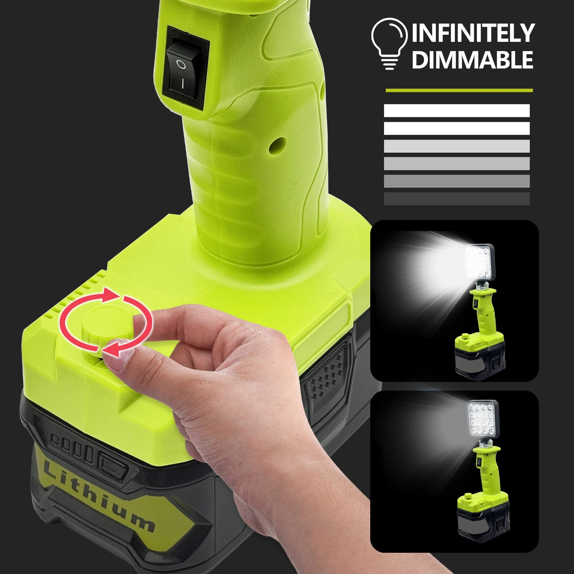 Power Tool Parts For Makita For DeWalt For Bosch For Milwaukee For Ryobi lithium Battery Flashlight Working Light Camping Lamp - Shoppiline