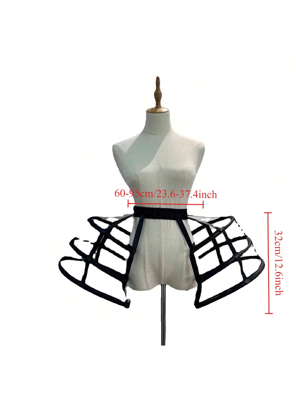 Girls 3 Hoops Crinoline Cage Bustle Petticoat Women Adjustable Pannier for dress