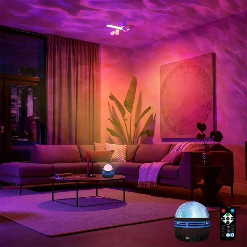 LED Starry Night Sky Projector Aurora USB Remote Control RGB Galaxy Light 7 Modes for Home Bedroom Game Room Party Decoration
