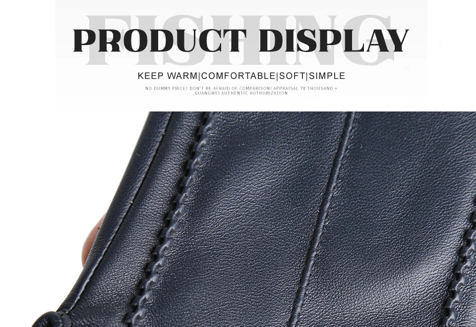 Women's sheepskin gloves winter warm plus velvet short thin touch screen driving color women's leather gloves good quality -2226