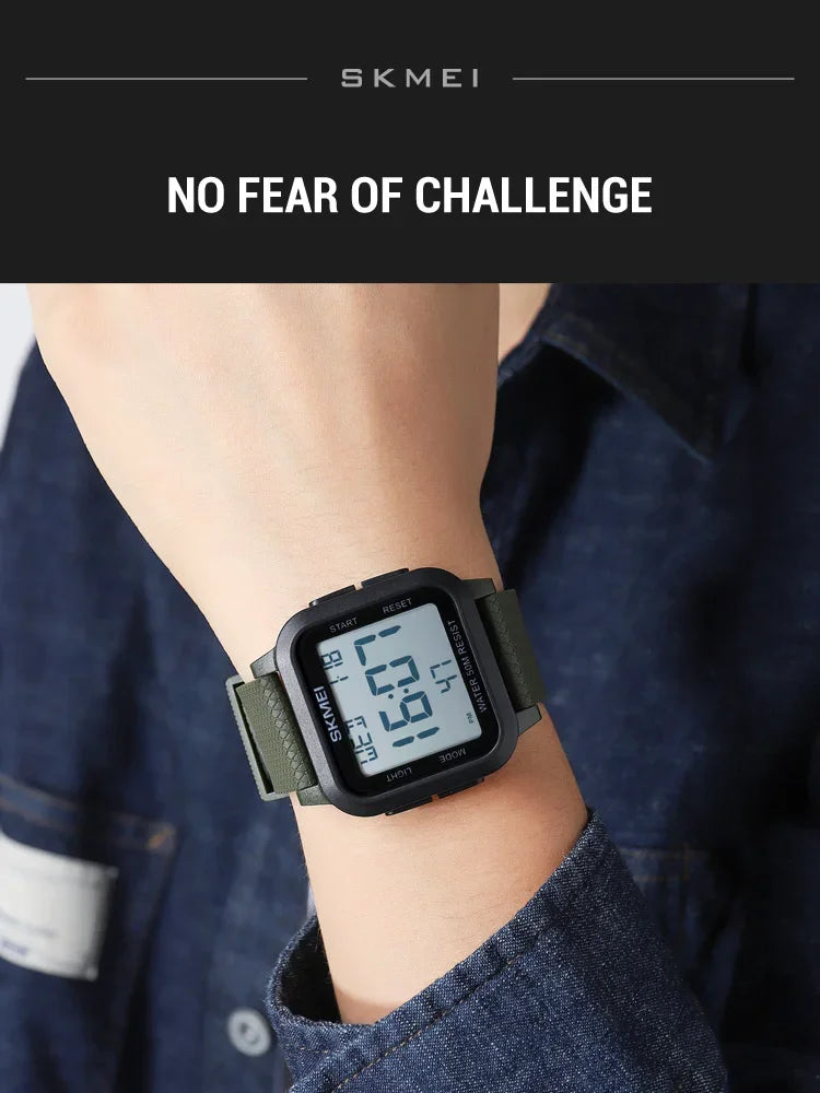 SKMEI 1894 Sport Electronic Watch for Men Shockproof Waterproof Countdown Mens Wristwatch Military Alarm Clock 1960 Reloj Hombre
