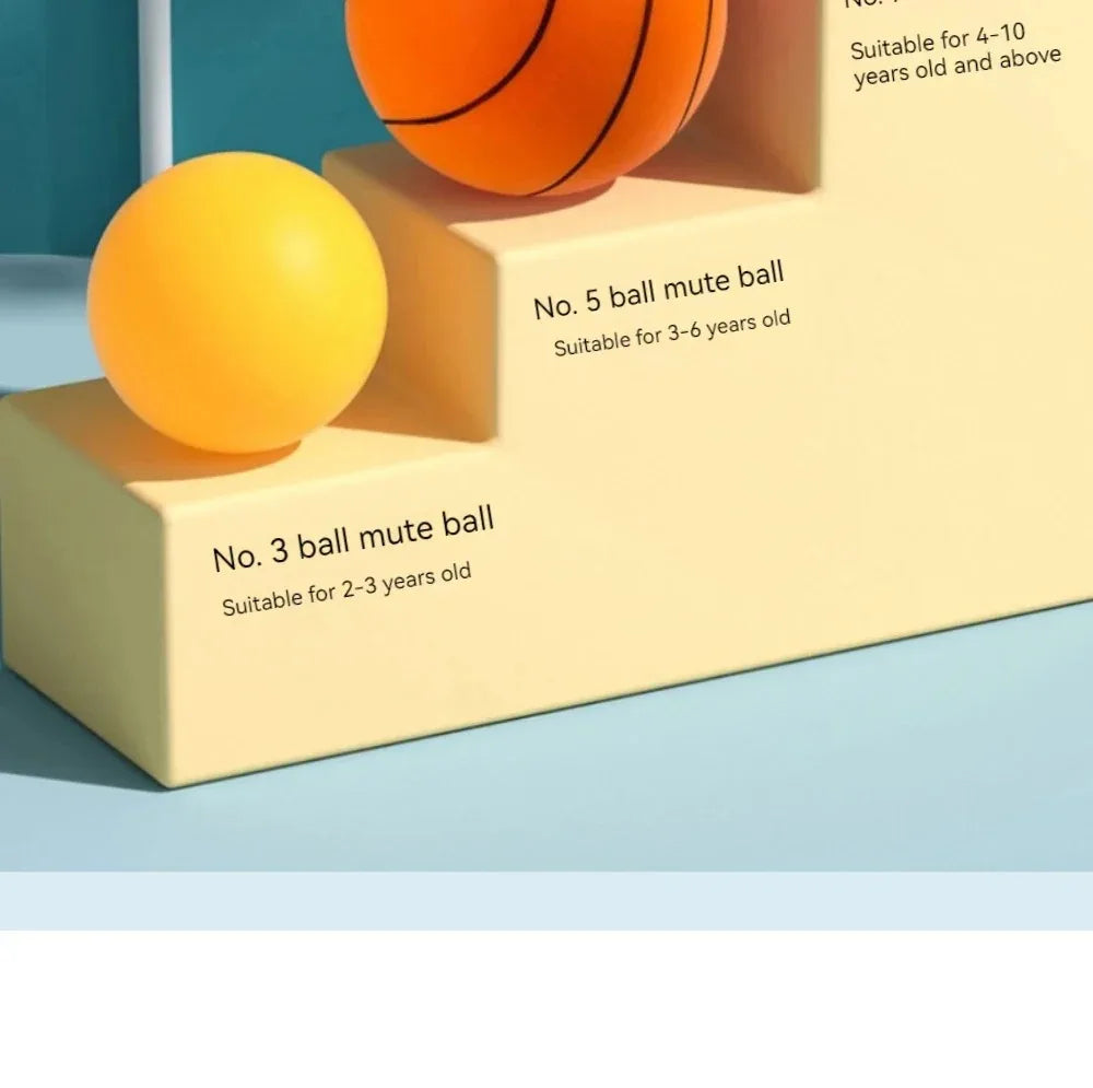 Foam Basketball Kids Silent Basketball Bouncing Mute Silent Ball Bounce Squeezable Mute Bouncing Basketball - Shoppiline