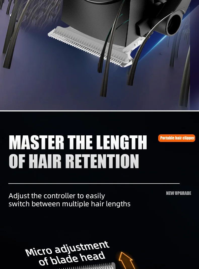 Electric Hair Clipper Bald Head Grooming Tool Self-Shaving Reasoning Barber Machine for Professional And Home Use