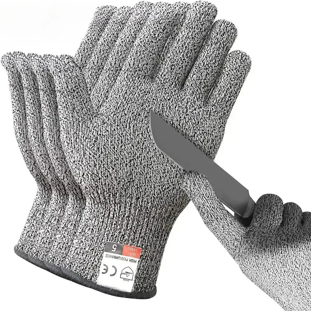 Hot Level 5 Protection Safety Anti Cut Gloves High-strength Kitchen Cut Resistant Gloves For Fish Meat Cutting Safety Amagi