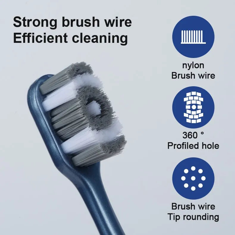 360 Whole Mouth Clean ,Mens Toothbrush,Medium-Hard Bristle Toothbrush for Adults,Excellent Cleaning Effect,Whitening Teeth(6 Pac