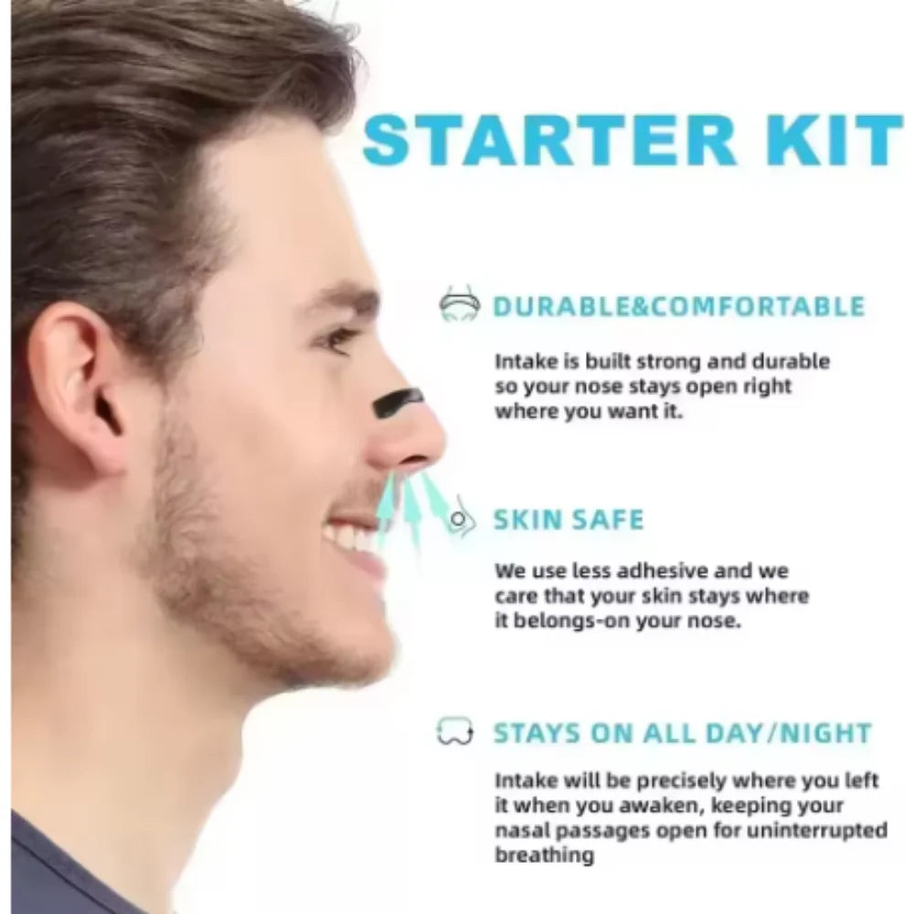 30days Anti Snoring Sleep Mouth Tape Nasal Breathing Dilators Starter Kits Magnetic Nose Strips Increase Air Reduce Snoring