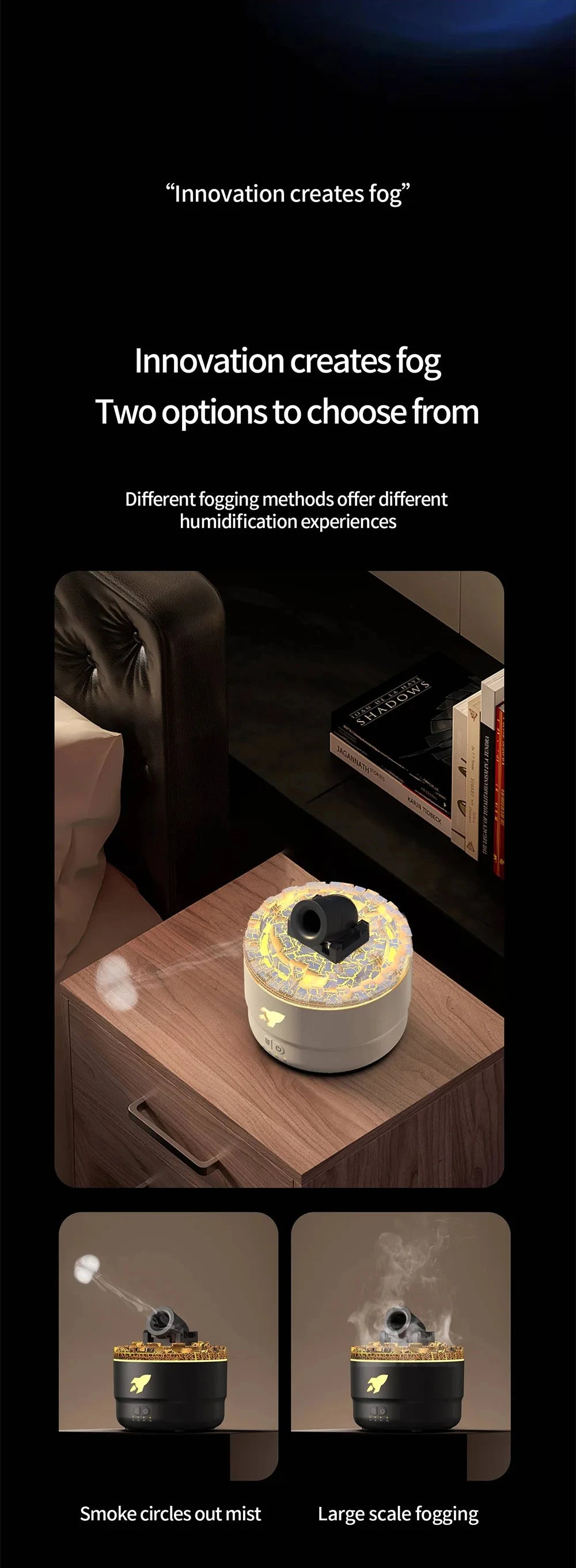 HOMEFISH Aromatherapy Diffuser  Spray Air Humidifier 7Colour Gradient Night Light Ultrasound Essential Oil Arome Diffuser