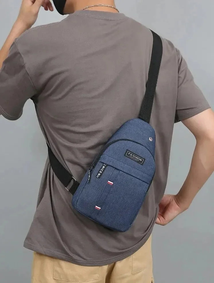 Classic Fashion Canvas Waterproof Sling Chest Crossbody Bag Sport Travel Outdoor Bag Practical Casual Daily Carry Capacity Bags