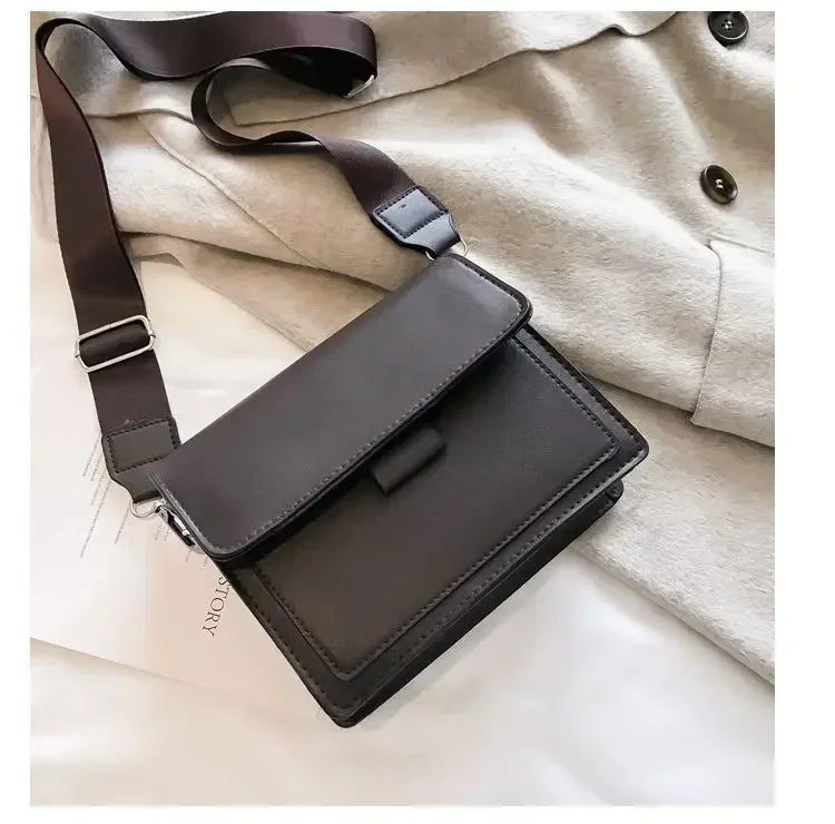 Women PU Leather Crossbody Bag Fashion Shoulder Messenger Handbag Small Flap Bag for Travel