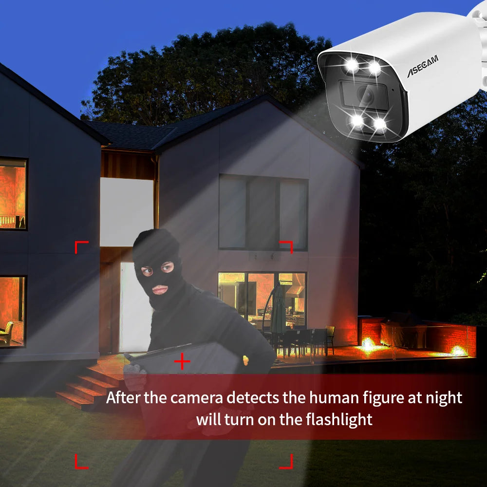 New 4K 8MP IP Camera Audio Outdoor POE H.265 Onvif Metal Bullet Home Color Night Vision Surveillance Camera - Shoppiline