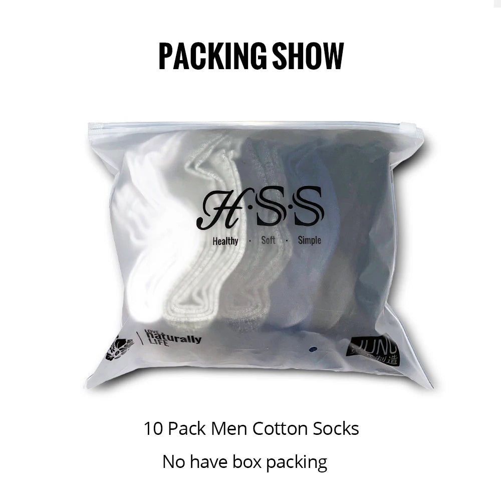 HSS Lot de 5/10 paires de chaussettes en mélange de coton pour hommes, noires, d'affaires, douces, respirantes, pour l'été et l'hiver, grande taille (6.5-14)