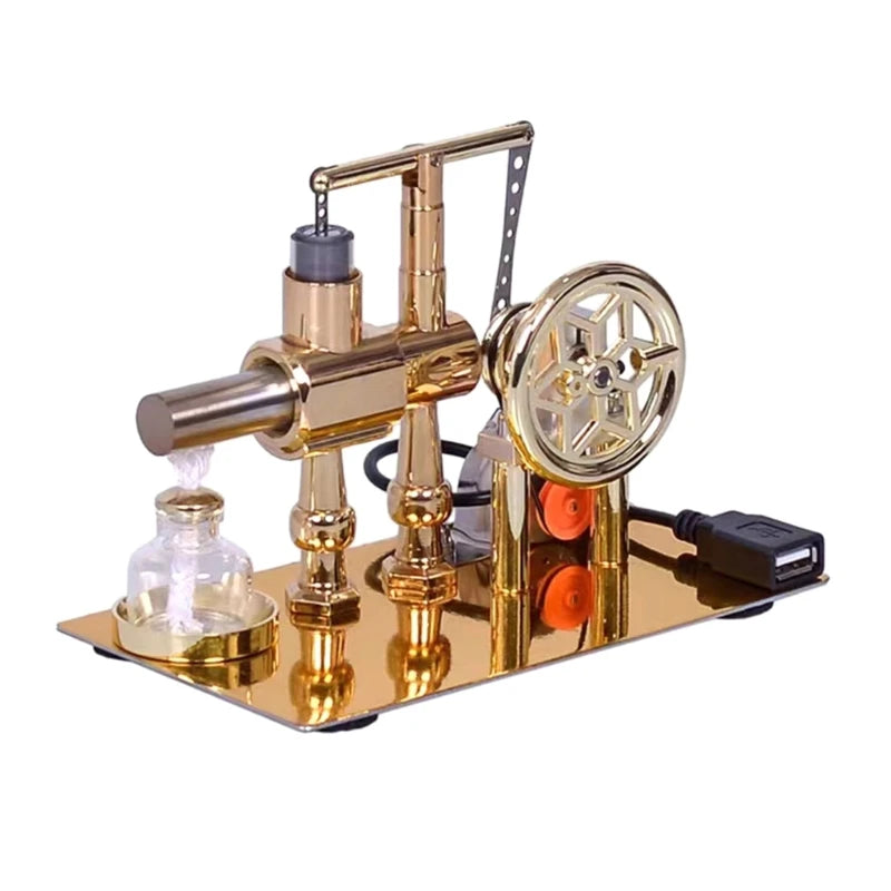 Hot Air Stirling Engine Motor Model Metal Stirling Engine Teaching Aids for Kid
