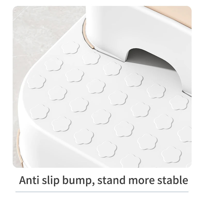 WORTHBUY Kid Step Stool Bathroom Non Slip Safety Training Stool Washing Step Stools For Children Living Room Bathroom Furniture