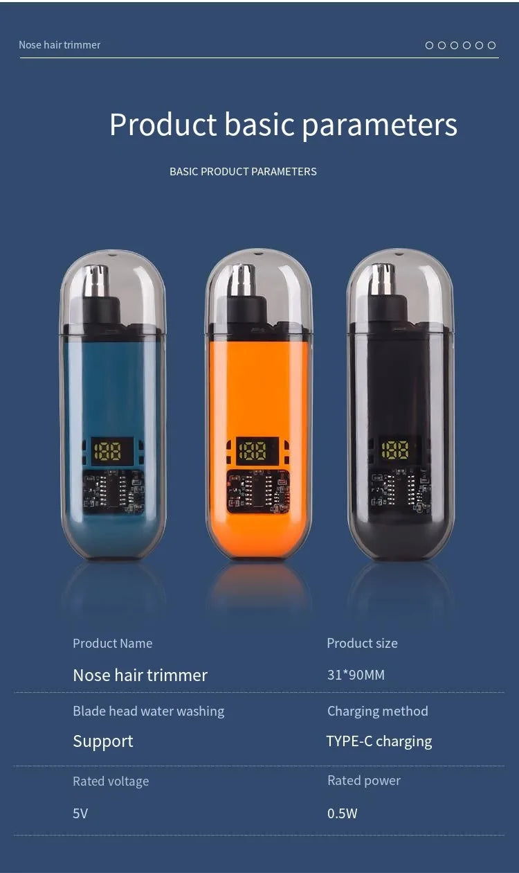 Nose Hair Trimmer Portable Trimmer for Nose Mini Nose and Ear Hair Trimmer Portable Nose Trimmer Rechargeable Trimmer for Man - Shoppiline