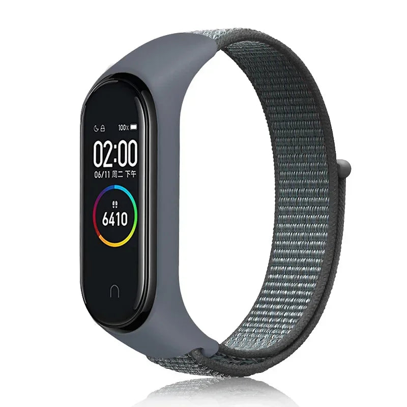 Nylon loop Mi band 4 5 6 Strap Replacement Soft Adjustable Wrist Watchband Pulsera correa For Xiaomi Mi band 3 4 5 6 7 Bracelet