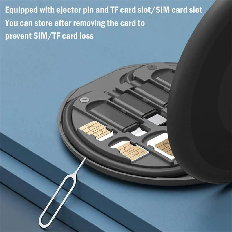 Portable Multifunctional Data Cable Storage Box, 60W Fast Charging Mobile Phone Holder Charging Cable Set Multi Head Conversio
