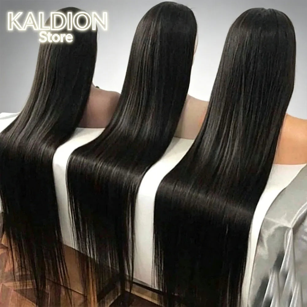 40 Inch Bone Straight Human Hair Wig 13x4 13x6 HD Transparent Lace Wigs Brazilian Full Lace Frontal Wig For Women 250% Density
