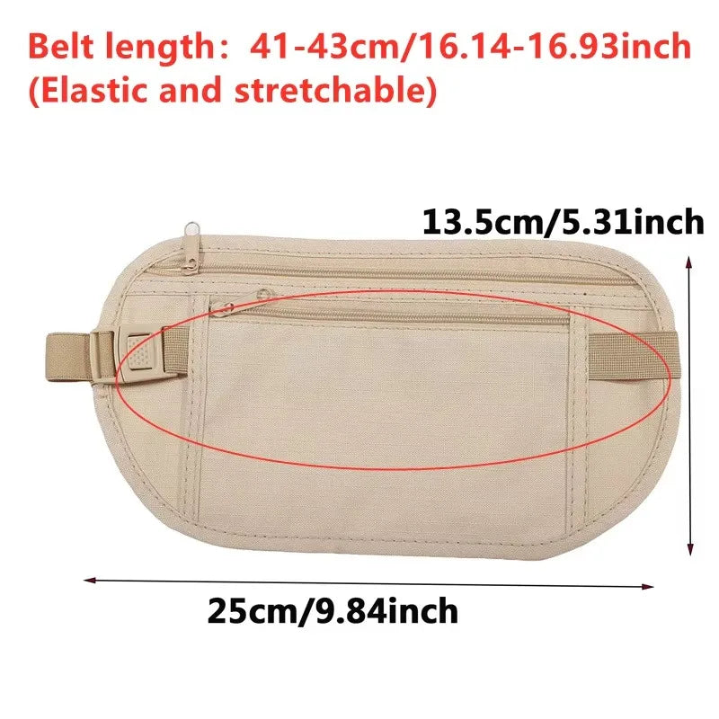 1/2pcs Sport Running Wais Bag Invisible Travel Waist Packs Pouch For Passport Money Belt Bag Hidden Security Wallet Gift Pack