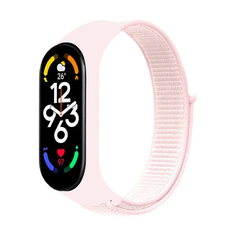Nylonarmband für Xiaomi Mi Band 4/5/6/7 Armband Uhrenarmband Sport atmungsaktives Armband für Miband 4/5/6/7 Ersatz Correa Armband
