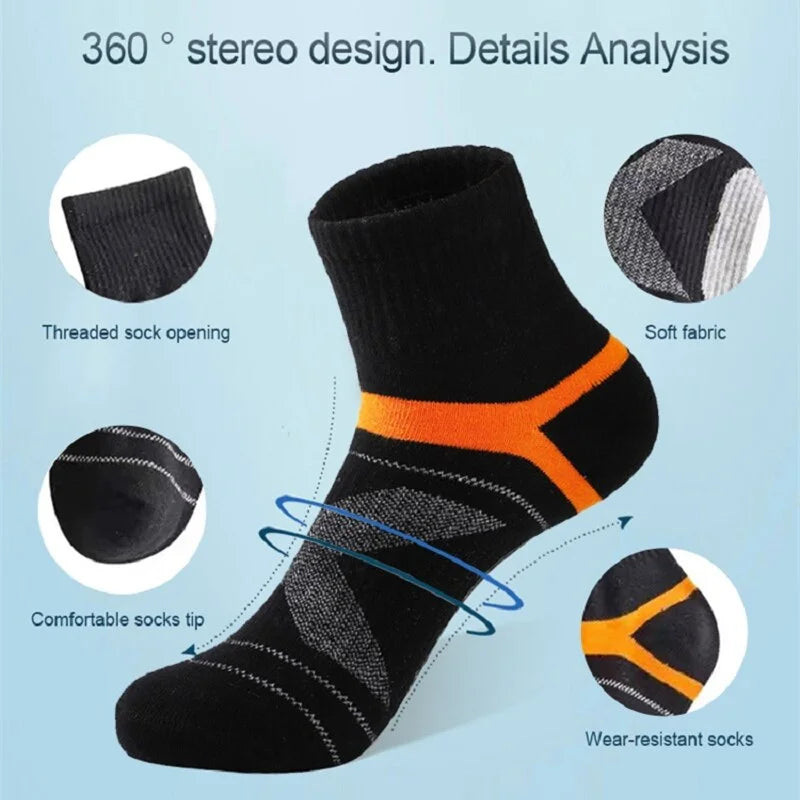 3 paires de chaussettes noires de haute qualité pour hommes, chaussettes de sport noires, décontractées, douces, pour la course à pied, d'été, absorbantes, respirantes, chaussettes masculines
