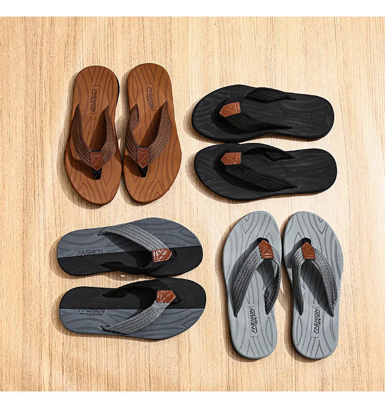 2025 High Quality Brand Men Flip Flops Summer Beach Flip Flops Men Fashion Breathable Casual Men Beach Slippers Summer Outdoor