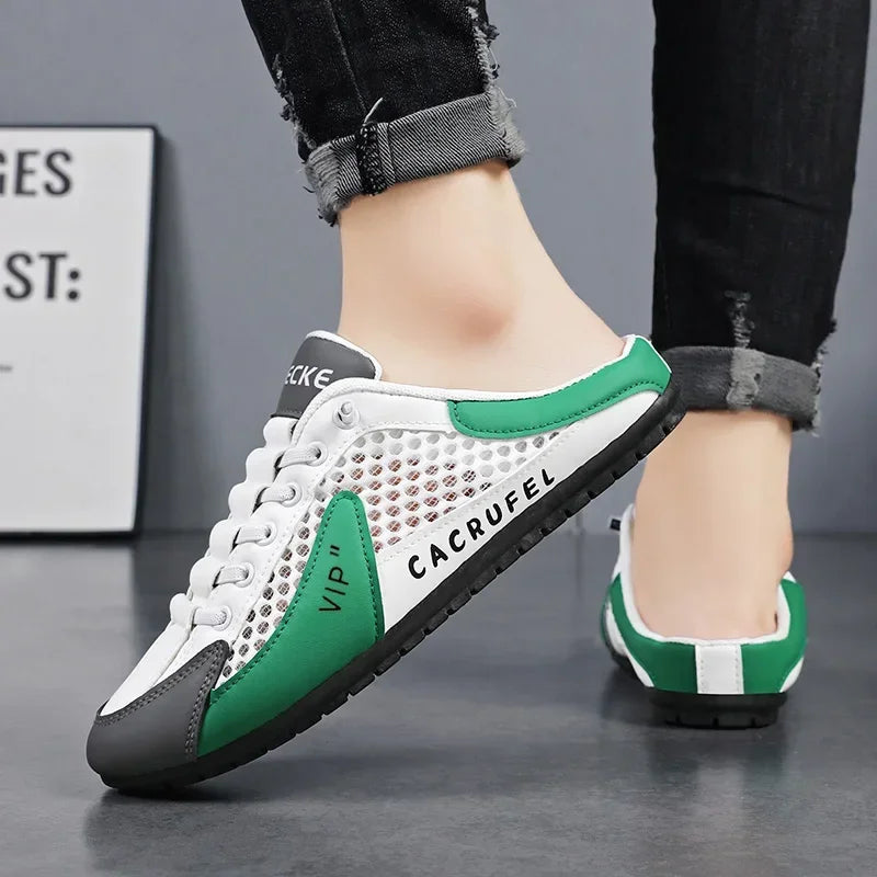 Men's Fashion Soft-soled Half Slippers Summer Men Trendy Bottom Casual Shoes Soft Sole Support Shoes Sneakers Zapatos De Hombre