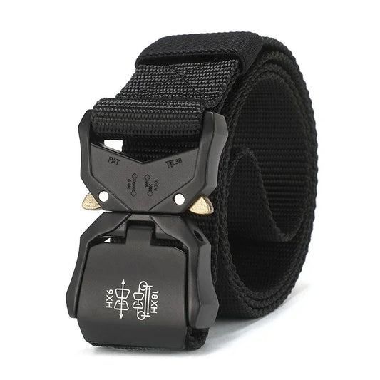 Tactical Belt for Men, High Quality Nylon Military Belt with Metal Buckle, Outdoor Sports Training Gear, Adjustable
