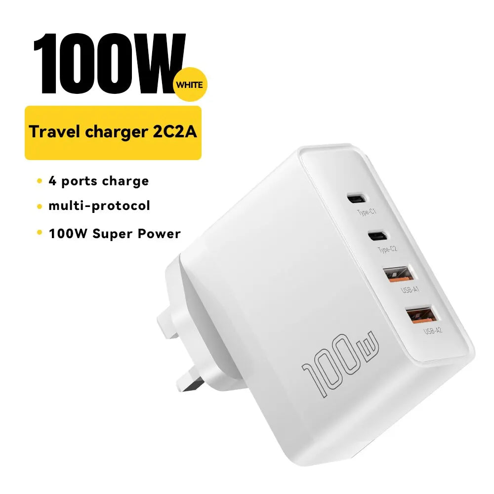 Essager 100W GaN USB Type C Caricabatterie PD QC Quick Charge 4.0 3.0 Type C Ricarica Rapida Per iPhone 14 13 12 Xiaomi Macbook - Shoppiline