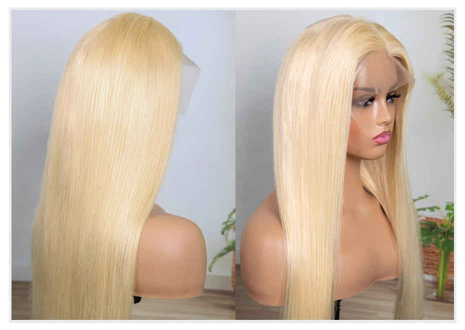 13x4 13x6 360 HD Transparent 613 Honigblond Farbe Spitze Front Echthaar Perücken für Frauen Rohes brasilianisches glattes Lace Frontal Perücke