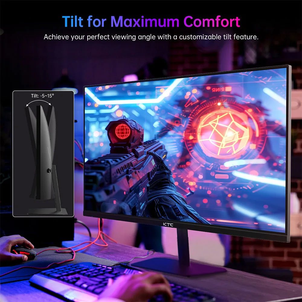 (2025 H24T09P Upgraded Version) KTC H24F8 FHD 23.8" 180Hz Gaming Monitor With Realistic Color Reproduction 1920*1080 Resolution - Shoppiline